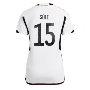 Germany Niklas Sule #15 Replica Home Stadium Shirt for Women World Cup 2022 Short Sleeve